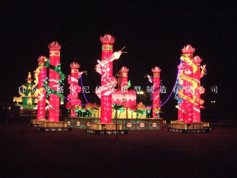 法門寺燈展實景  彩燈制作